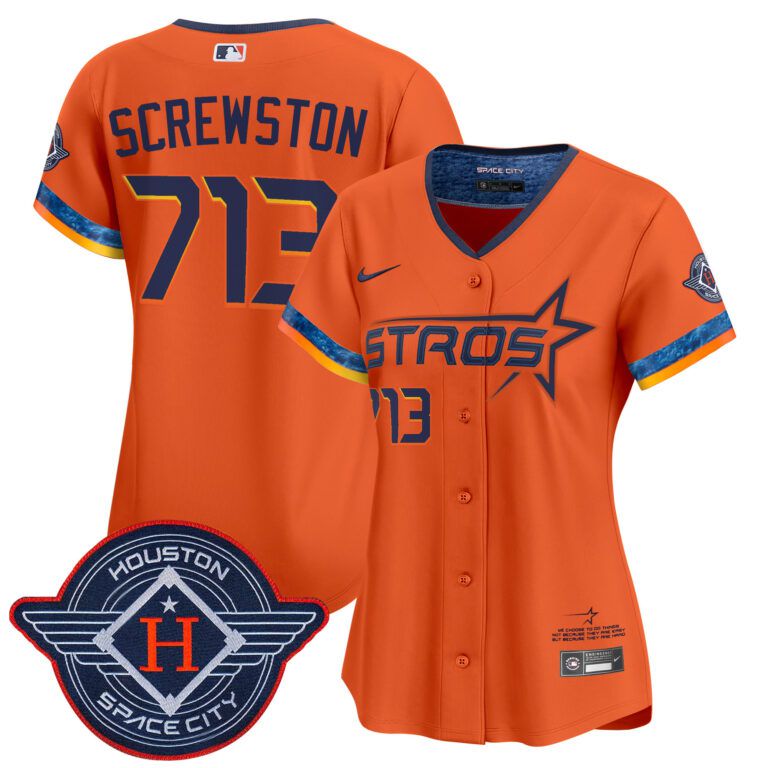 Women Houston Astros 713 Screwston orange 2025 City Connect Vapor Premier Limited Jersey->women mlb jersey->Women Jersey